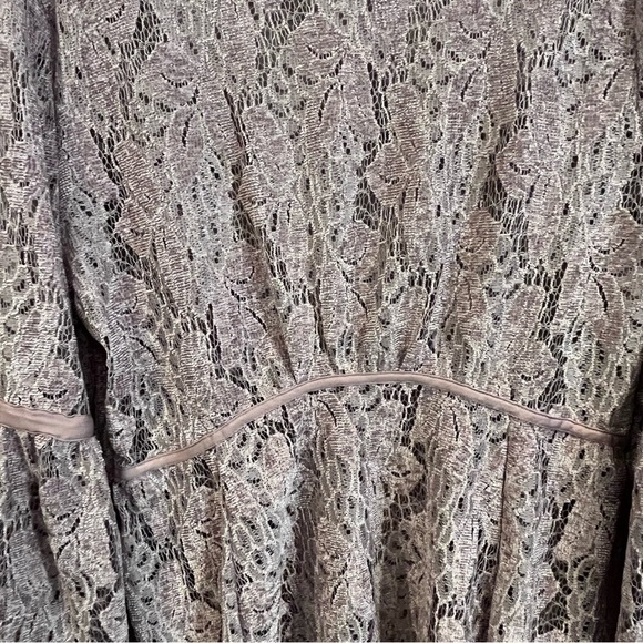 Free People lavender mauve size large lace tunic dress no slip - Picture 3 of 10